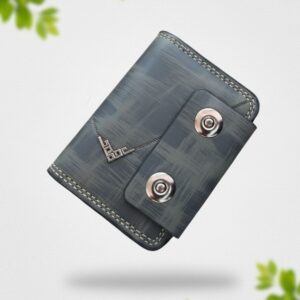 (Black) Compact PU Leather Men’s Wallet