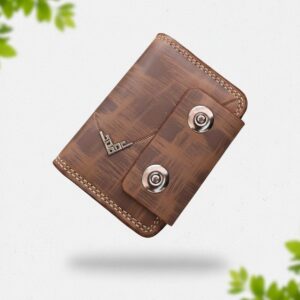 (Brown) Compact PU Leather Men’s Wallet