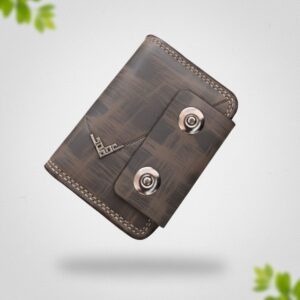(Coffee) Compact PU Leather Men’s Wallet